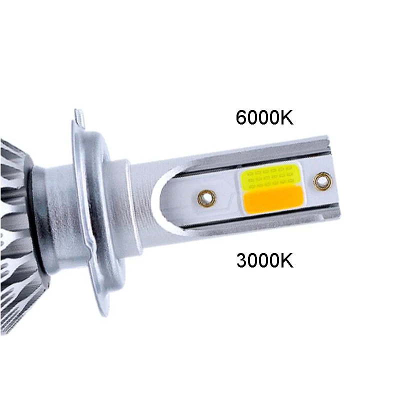 Muxall супер яркая Автомобильная H7 H11 светодиодная фара 9012 H1 H3 880 881 H27 H4 двухцветная