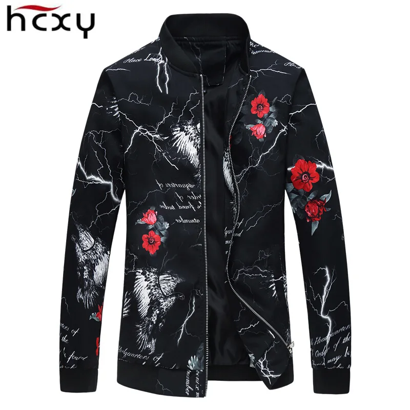 HCXY 2018 Весенняя Новинка Мужская куртка бомбер на молнии мужская повседневная