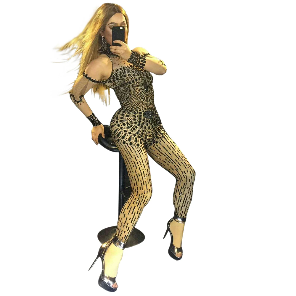 

La MaxPa 2017 New stage costume for singer female singer costume sexy women modern dance jumpsuits bar ds dj dance outfit