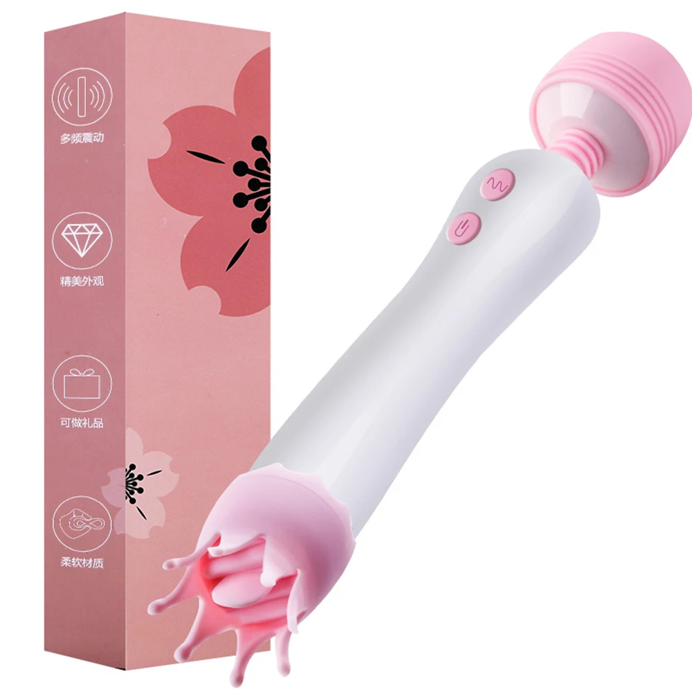 12 Model Tongue Licking AV Vibrator Clit Vaginal Massage Vibrators For Women G Spot Stimulator Magic Wand Adult Sex Toys | Красота и