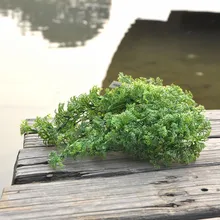 Пластиковая подвесная корзина, Искусственный мох папоротника, трава, растение, Рождественский декоративный бонсай для дома, храма, цветочные аранжировки, аксессуары