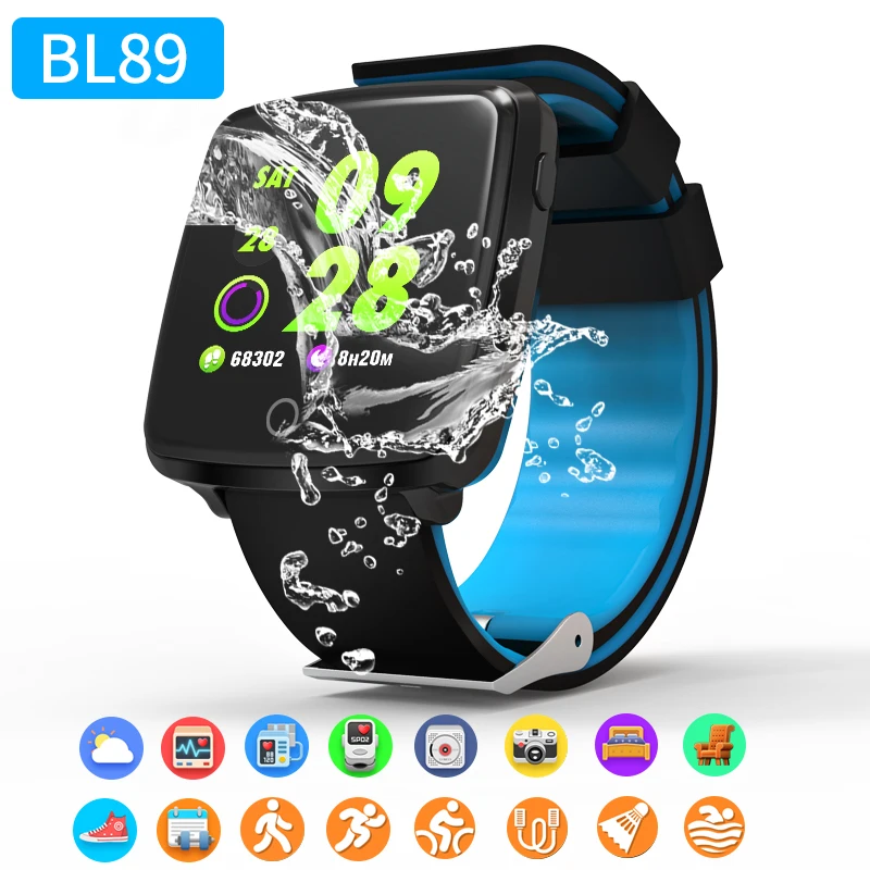 

1.3 TFT Smart Watch Heart Rate Monitor IP67 Waterproof Fitness Tracker Blood Pressure gps Bluetooth For Android IOS women men