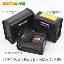 Чехол для аккумулятора DJI MAVIC AIR, защитный чехол, сумка для хранения LiPo, Взрывозащищенная безопасная сумка для dji mavic air, аксессуары