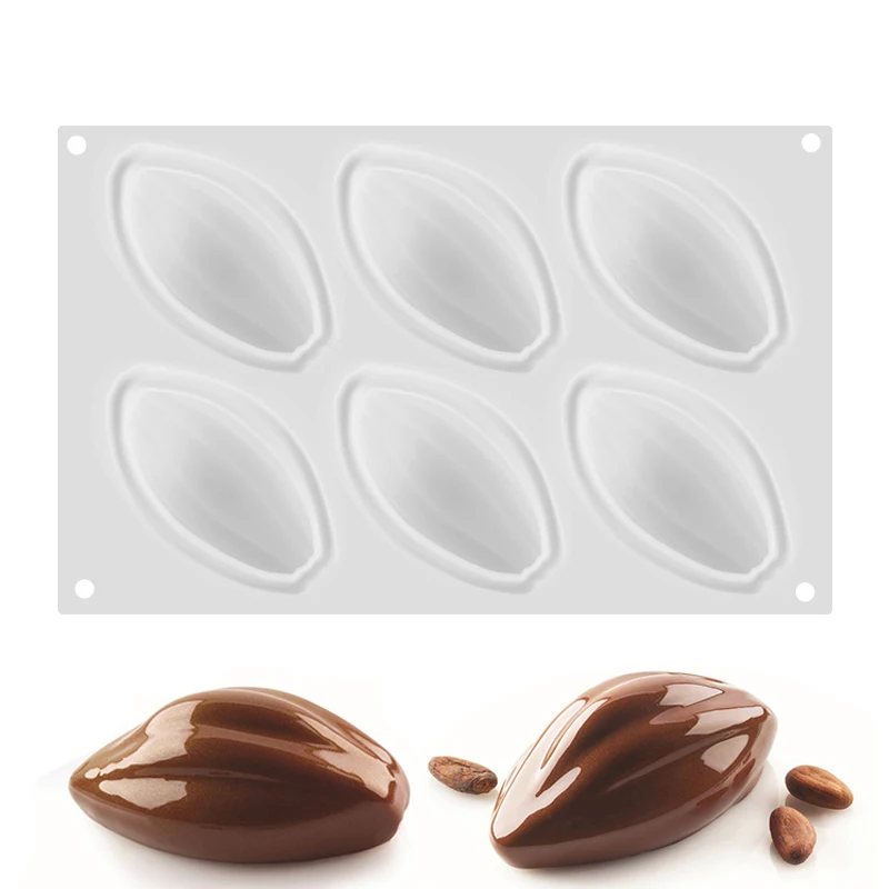 Filbake форма какао бобы силиконовая форма для украшения торта инструменты для выпечки муссов шоколадное мороженое трюфель формы для выпечки