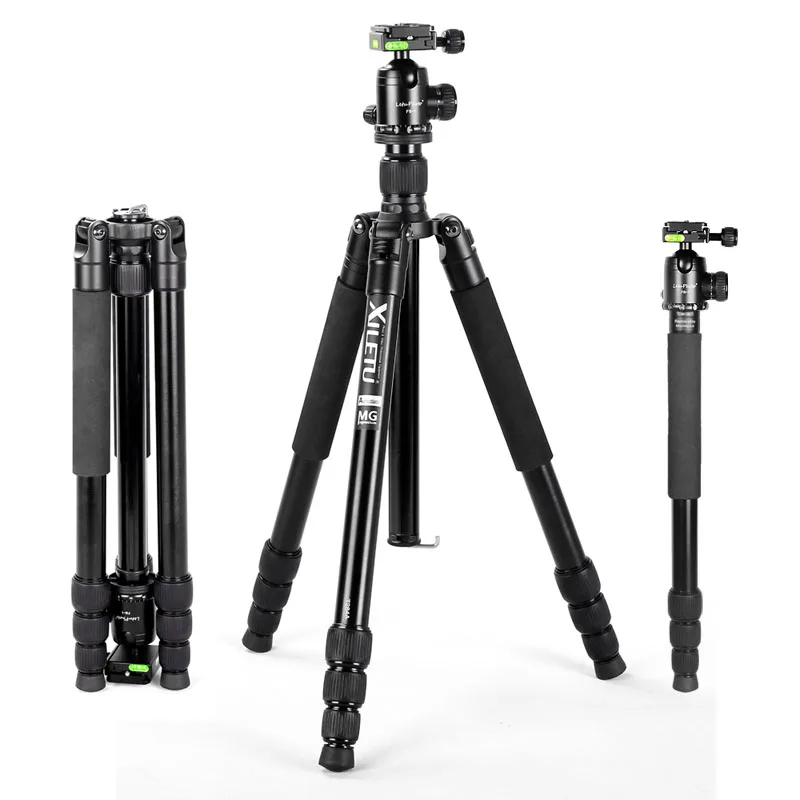 

XILETU T284A+FB-1 Professional Camera Tripod Quick Release Plate Tripe Tripodes Accessories