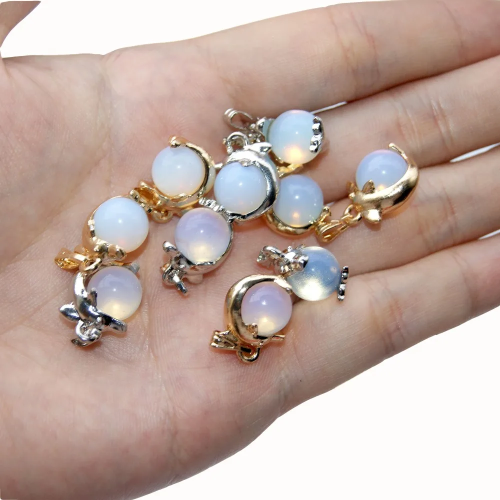 

Wholesale High-Quality Distinctive Charm 5 Pcs/Lot Girl Women's Natural Stone Opal Pendant DIY Necklace For Jewelry Making