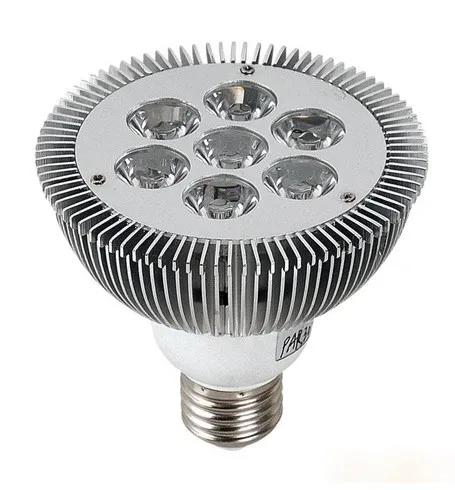 DHL бесплатная доставка высокой мощности par30 14 Вт e27 Светодиодный прожектор/par30 светодиодные лампы 7x2 Вт 85- 265 В белый