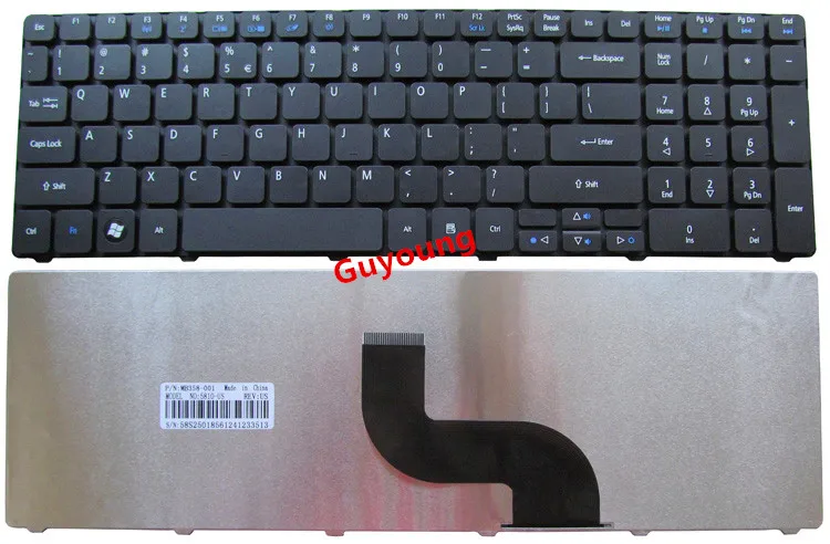 E клавиатура для acer Gateway Packard Bell NEW90 PEW91 P5WS6 NEW95 PEW71 PEW72 PEW76 MS2291 MS2230 US черная клавиатура