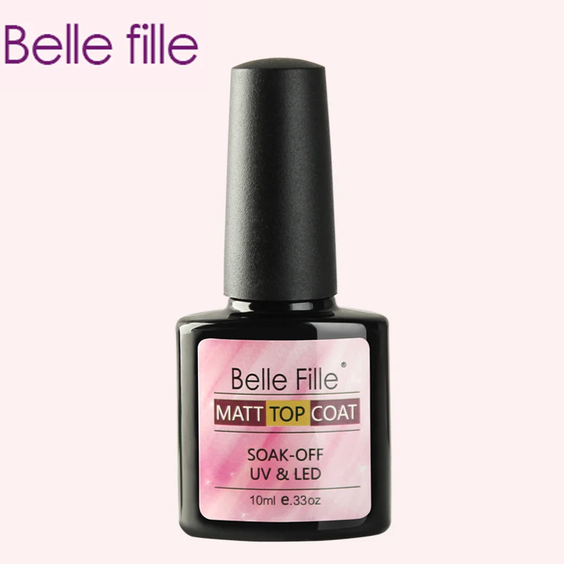 Belle FILLE УФ светодиодный гель основа матовое верхнее покрытие замочить от