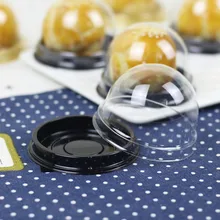 50 шт. высокое качество 63-80 г mung bean cake box Прозрачный полусферический контейнер для хлеба желтка хрустящая коробка пластиковые инструменты для выпечки