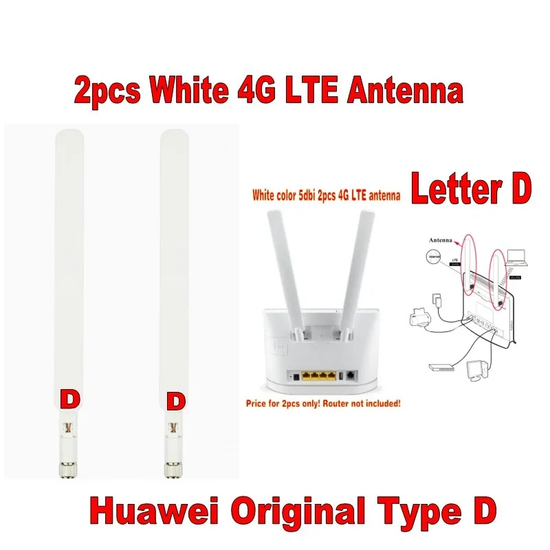 Лот 100 пар оригинальный huawei B525 E5186 B593 B310 B315 внешнюю антенну Тип D белого цвета