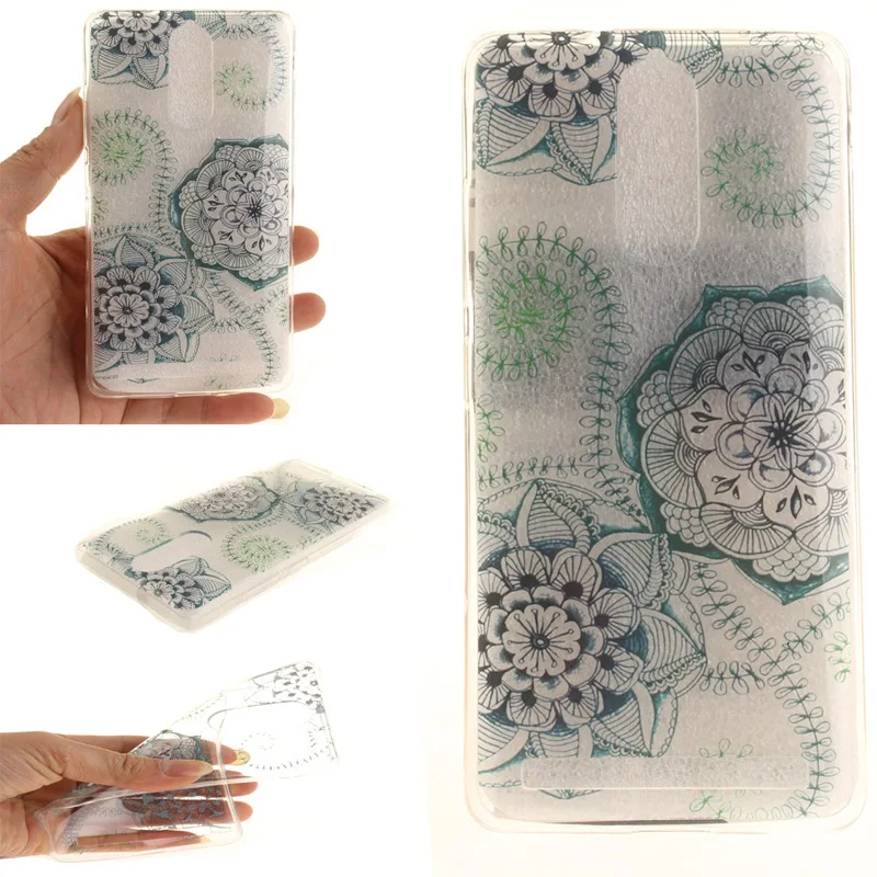 Ultra-thin Girl Pattern Painted Soft TPU Transparent Hollow Silicone Case For Lenovo K5 Note Campanula feather Phone Covers |