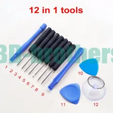 12 в 1 Набор инструментов для открытия инструмент для ремонта T3 T4 T5 T6 для iPhone samsung MOTO Nokia SIEMENS Phone 200 компл./лот
