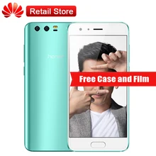 International Firmware Huawei Honor 9 6 GB RAM 64 GB ROM L09 5.15 ”Octa Core Téléphone 3 Caméras Android 7.0 3200 mAh D’empreintes Digitales NFC