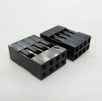 

100PCS 2x4 8 Pin 8P Dupont Jumper Wire Cable Housing Female Pin Connector Header