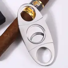 Резак для сигар Sharp' портативный Sigaar резка из нержавеющей стали двойные лезвия Гильотинный Резак сигарный Карманный ножничный нож для сигарет