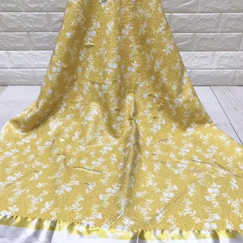 

Gold Style African High Quality Net Wedding Lace Fabric 2019 New Nigeria Sequins Guipure Tulle Sewing Evening Dress Material