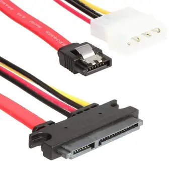 

SATA 22Pin Serial ATA Female Data Power Combo to SATA 7Pin Female with Molex IDE 4Pin Power Cable For 2.5"/3.5" Hard Drives