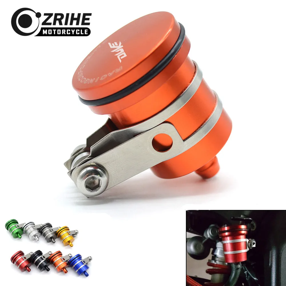ZRIHE logo Duke Universal Motorcycle Brake Fluid Reservoir Clutch Tank Oil Fluid Cup For Duke990 2005-2017 990 Duke 990 2017