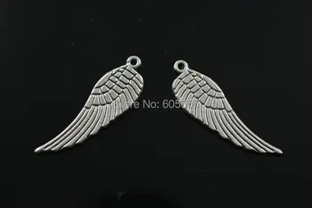 

100pc Metal Angle Wings Shape Charms fit Bracelets Jewelry parts Accessory Making DIY Materials