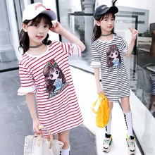 Kids Girls Dress Cotton Striped Short sleeve Girls Clothing summer Casual Children Girls Dress 4 5 6 7 8 9 10 11 12 13 14 Years Kids Girls Dress Cotton Striped Short sleeve Girls Clothing summer Casual Children Girls Dress 4 5 6 7 8 9 10 11 12 13 14 Years
