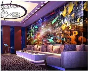 

3d wallpaper custom photo non-woven mural 3d wall murals wallpaper for living room Science fiction digital KTV bar painting