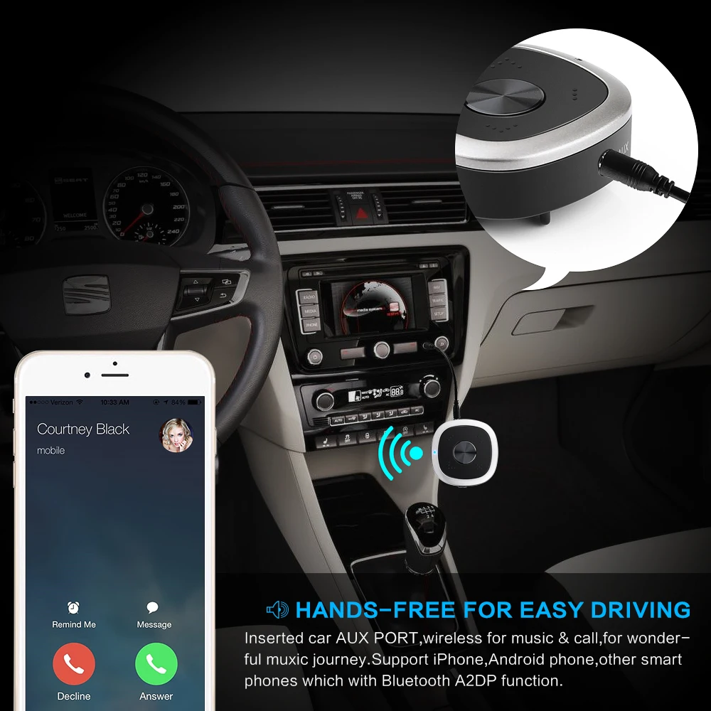 Передатчик и приемник Bluetooth миниатюрный беспроводной аудиоадаптер с низкой