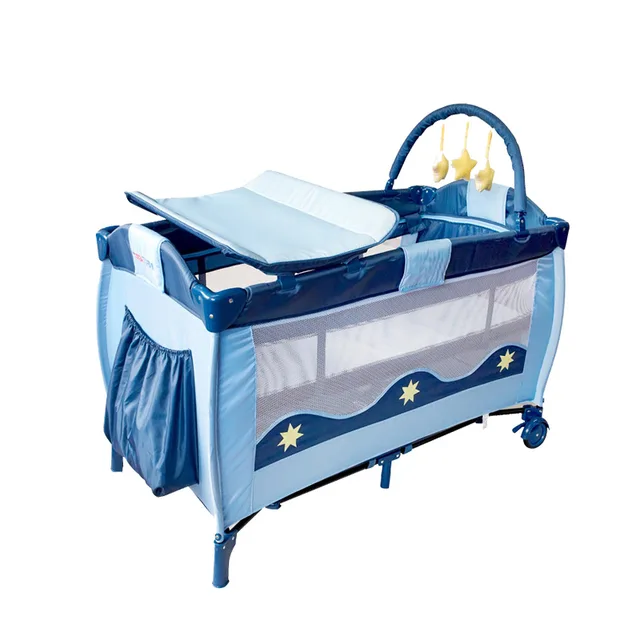 European Portable Baby Cot Crib Multifunctional Foldable Game Bed Baby