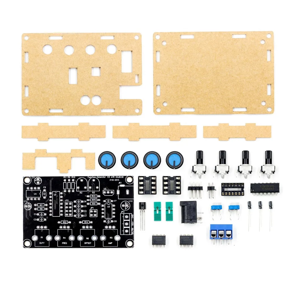 ICL8038 Высокоточный генератор сигналов DIY Kit синусоидальный треугольник квадратный пилообразный выход 5 Гц~ 400 кГц Регулируемая амплитуда частоты