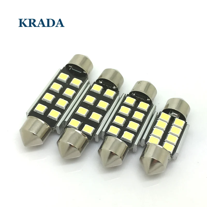 

KRADA 50PCS/LOT C5W LED Festoon 36mm 39mm 41mm led car Canbus LED Bulbs Car Interior led Roof Reading Dome License Plate light