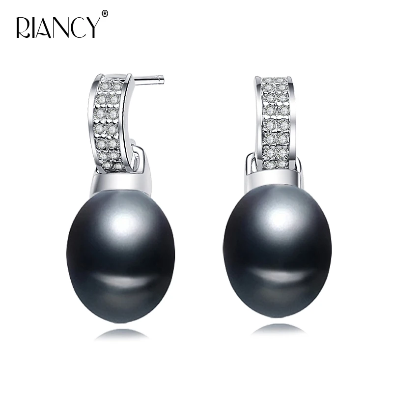 

Fashion natural white pink purple gray black Freshwater Pearls earring bridal 925 sterling silver pearl earring women party gift
