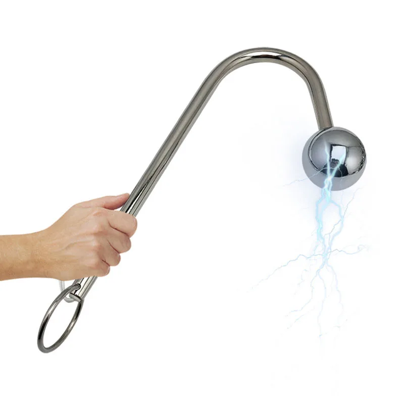 Stainless Steel Anal Hook Electro Shock Butt Plug Stimulator Prostate Massage Sex Toys For Women Men | Красота и здоровье