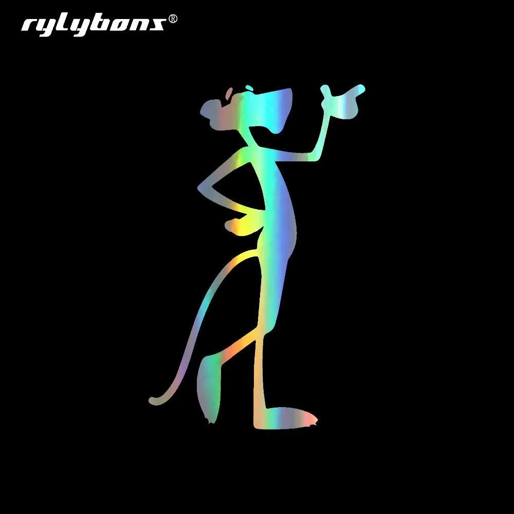 Rylybons 10 4 см * 16 7 Розовая пантера автомобильная наклейка Стайлинг автомобиля