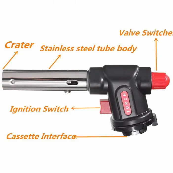 Огнемет сжигание бутан Газовая паяльная лампа авто зажигание Кемпинг Сварка Q инструмент для Прямая поставка