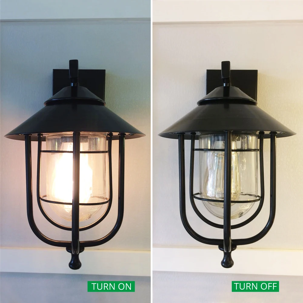 Vintage Outdoor Wall Light LED Waterproof Industrial Decor Outside Lamp Black Sconce Lighting Fixtures Patio Countyard Lights