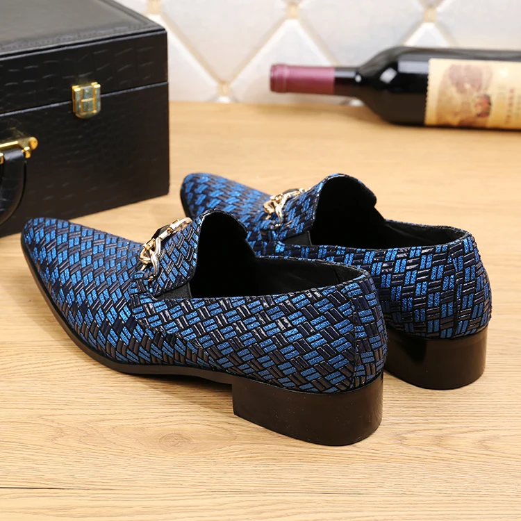 Мужская обувь из натуральной кожи в британском стиле повседневные стильные мужские туфли-оксфорды для ночного клуба синие/белые вечерние туфли-оксфорды 46