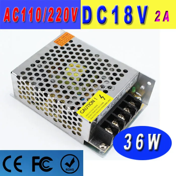 High Quality 18V 2A 36W Switching Power Supply for CCTV camera for