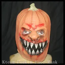 Halloween Party Cosplay Creepy Costume Party Full Head pumpkin head latex mask excellent design halloween theme Mask in stock