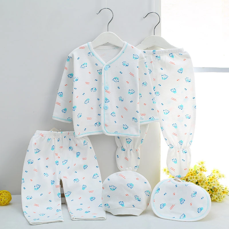 19 Automne Style Infantile Vetements Bebe Vetements Ensembles Dessin Anime Hibou Impression Nouveau Nes Coton Pleine Manches 5 Pieces Bebe Garcon Vetements 0 3 M Aliexpress