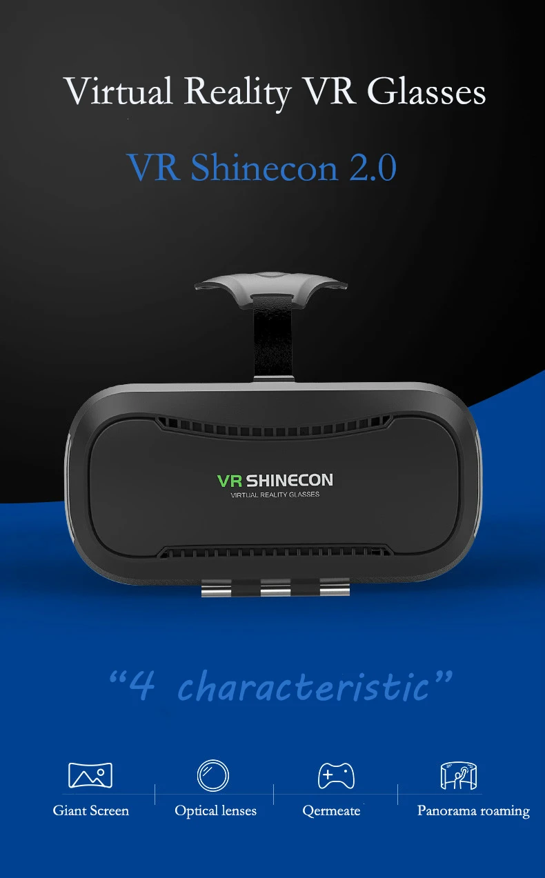 Shinecon VR коробка 2,0 Google Cardboard виртуальной реальности смартфон очки vr очки гарнитура с Bluetooth геймпад