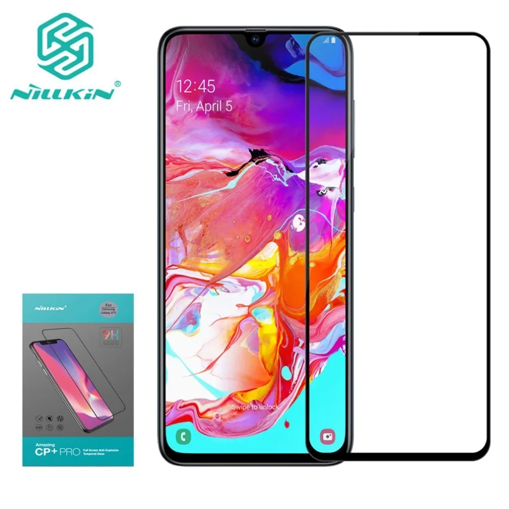 Защитная пленка NILLKIN CP + PRO для Samsung Galaxy A70 закаленное стекло с полным покрытием