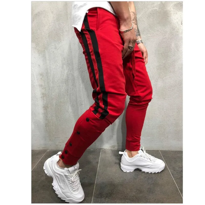 

Men Casual Gym Slim Sports Fit Trousers Tracksuit Bottoms Skinny Joggers Sweat Drwastring Track Pants