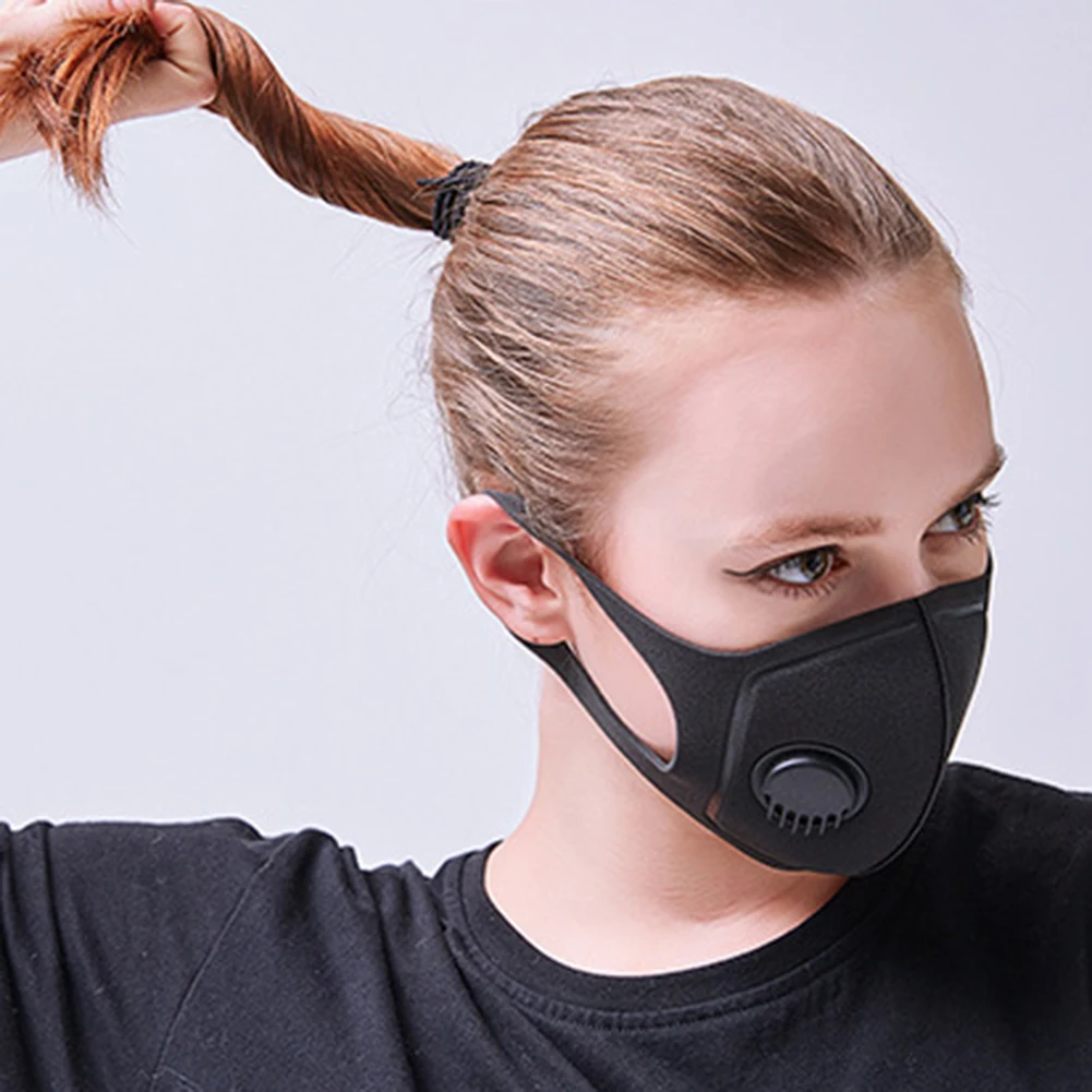 Унисекс маски для рта против пыли лицо рот Обложка Многоразовые PM2.5 маска Пылезащитная на открытом воздухе путешествия Защита с дыхательным клапаном