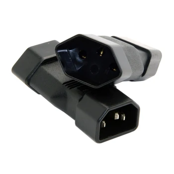 

Xiwai IEC320 C14 to Switzerland Swiss 3Pin Female Power Adapter Rated 10A 250V