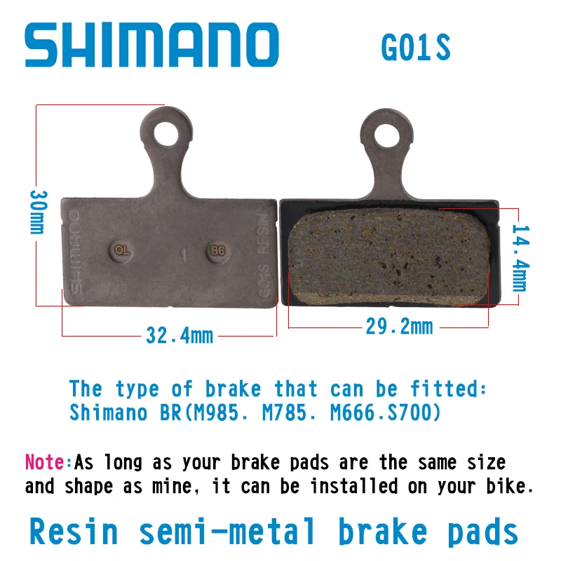 Shimano G01S دراجة MTB كابح دراجة قرصي منصات ل BR-M9000 ، M9020 ، M987 ، M985 ، M8000 ، M785 ، m675 مكبح قرصي الراتنج دراجة أجزاء