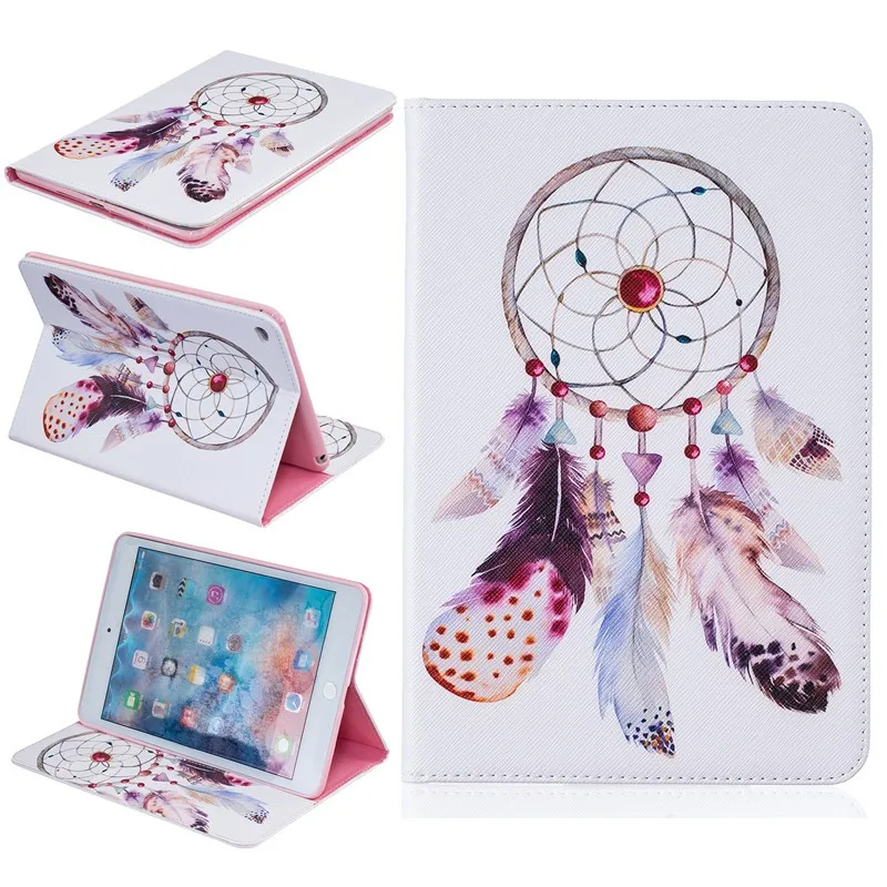 Cute Bear Pig Wallet Case For  Ipad Mini 4 Case Kids Beautiful Butterfly Flower PU Leather Stand Pocket Tablet Cover Case 7 (51)