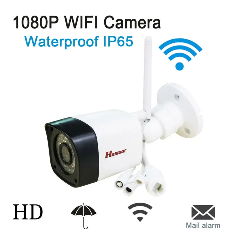

Android IOS Waterproof IP65 WIFI IP Camera P2P 1080p Wireless ONVIF 2.0.4 HD IR night vision P2P with Micro Card Slot, surveil