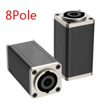 

5Pcs/lot 8Pin Metal Speakon Coupler Female to Socket Speaker Adapter Extender connector