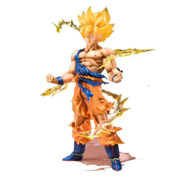Bandai оригинальная коробка Аниме Драконий жемчуг Z фигурки Супер Саян Сон Гоку ПВХ