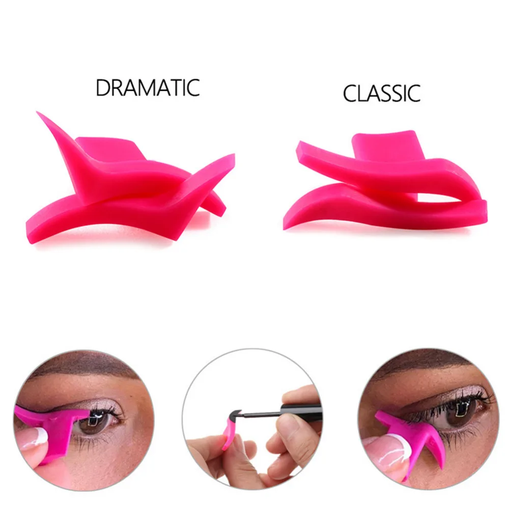

1 Pair Cat Eye Eyeliner Seal Stamp Cosmetic Tools Easy To Makeup Wing Style Eye Liner Stamping Stencil Beauty Tools maquiagem